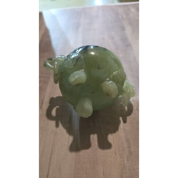 Vintage Asian Jade Like Hand Carved Incense Burner with Lid Chinese Art - Picture 3 of 7